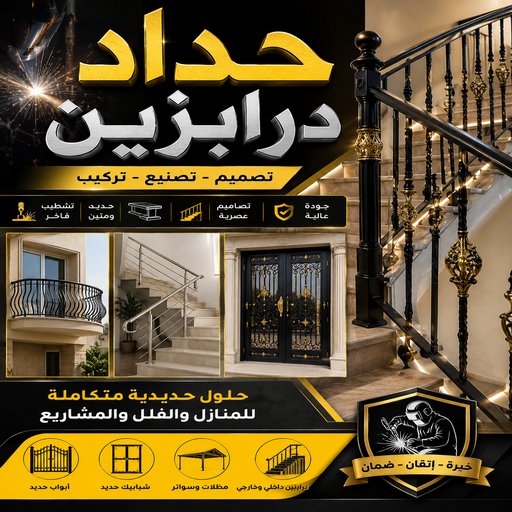 حداد درابزين - دارابزين - درج درابزين - اسلام📞97799527 - درابزين حديد - درابزين خارجي - درابزين درج داخلي - درابزين الكويت - درابزين زجاج