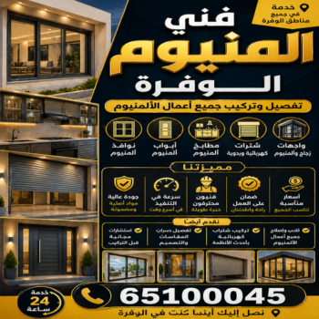 فني المنيوم الوفرة - فني شتر الوفرة - فني مطابخ الوفرة - ناصر باكستاني📞65100045 - شتر الوفرة - مطابخ الوفرة - شترات الوفرة - فني شتر هندي الوفرة - المنيوم الوفرة